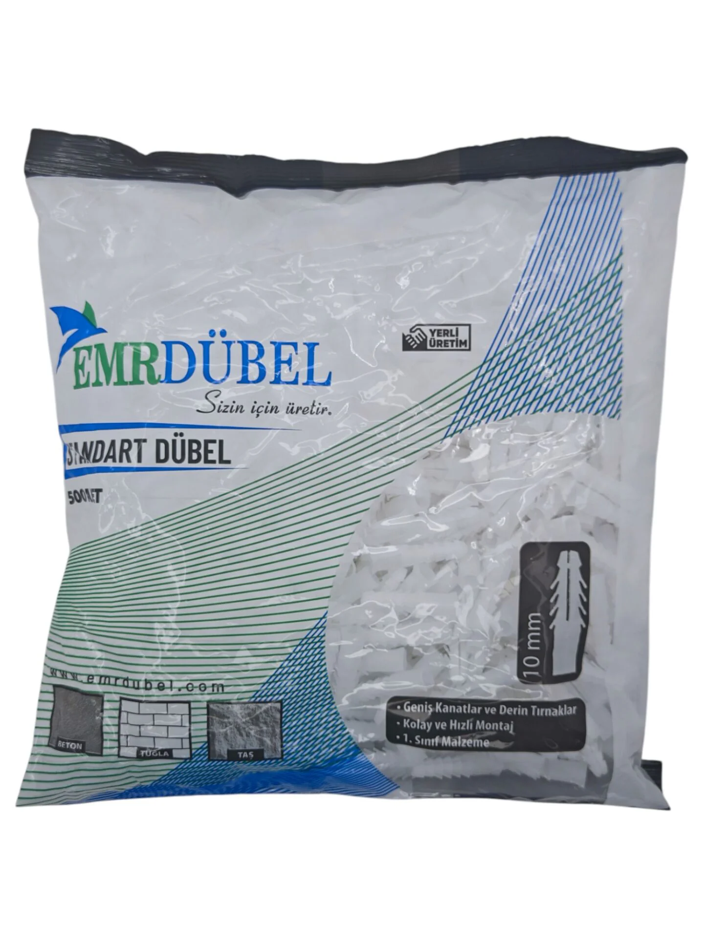 13979   Emr Plastik Dübel 10mm 500lü