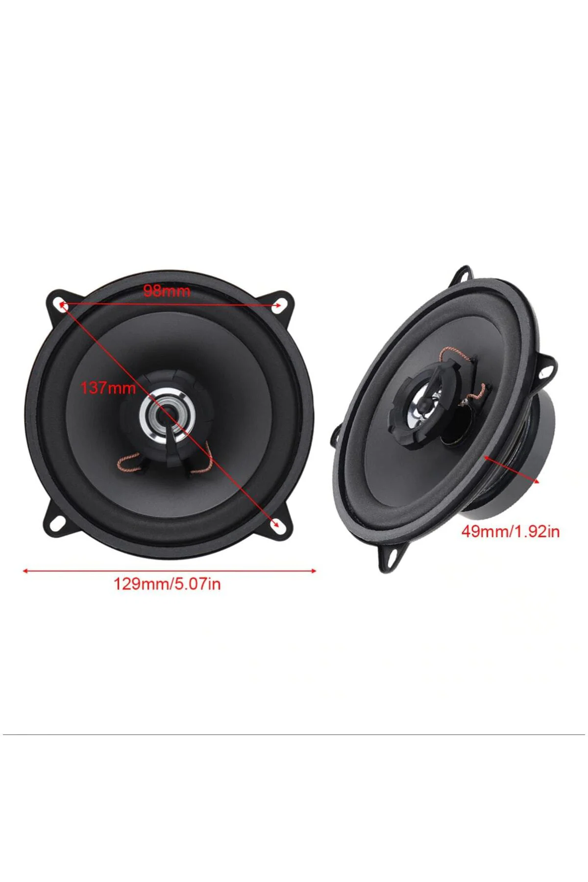13cm Oto Kapı Hoparlörü 140 Watt 1 Adet 13cm Oto Kapı Hoparlörü 140 Watt 1 Adet - Görsel 3