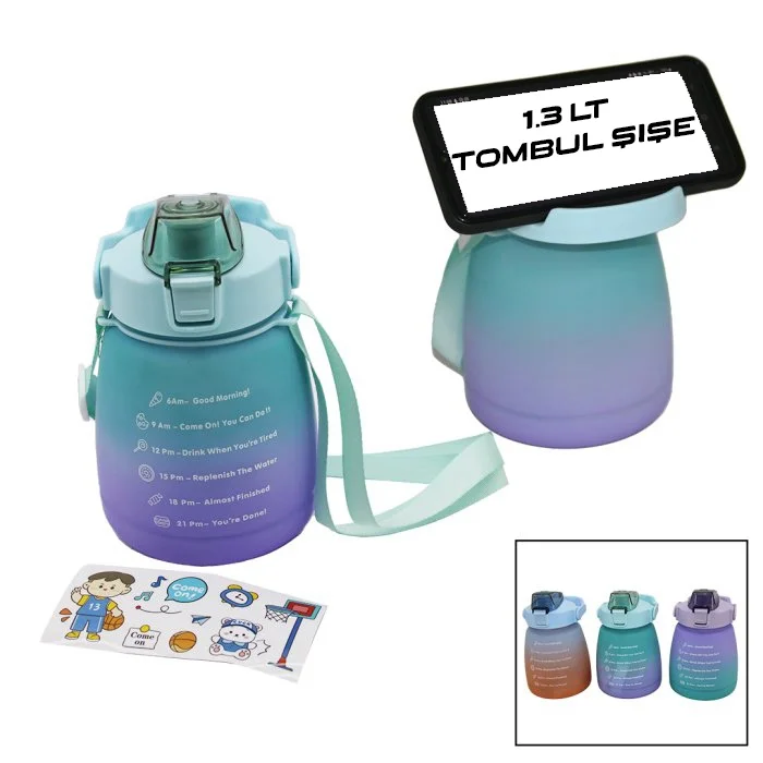 1.3lt - Tombul Pipetli Renkli Plastik Suluk Matara Kilitli Kapaklı - Telefonluklu Bx40 Fiyatı, Yorumları ve Özellikleri