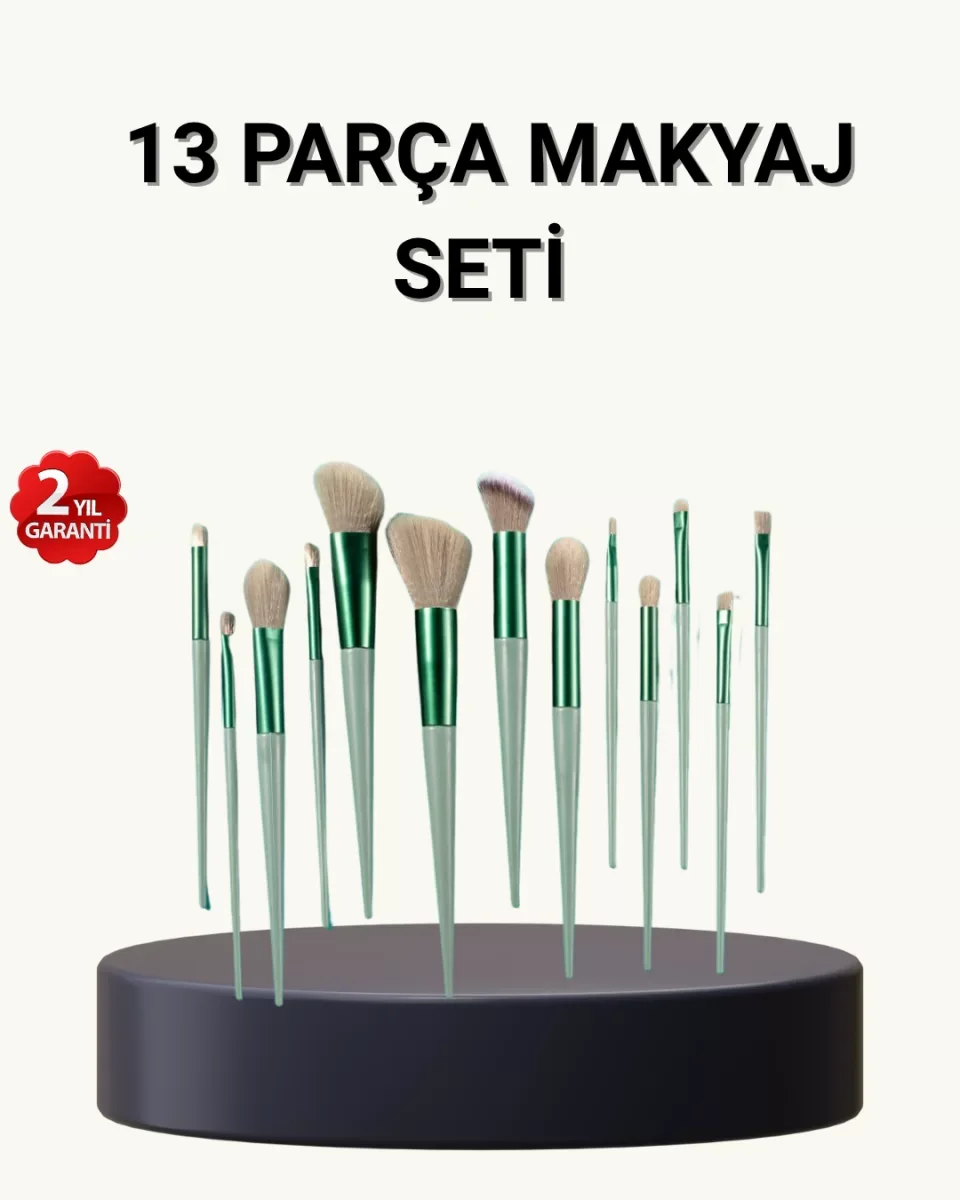 13’lü Yumuşak Kıllı Makyaj Fırça Seti – Profesyonel Kalite, Hassas Ciltlere Uygun - Lisinya