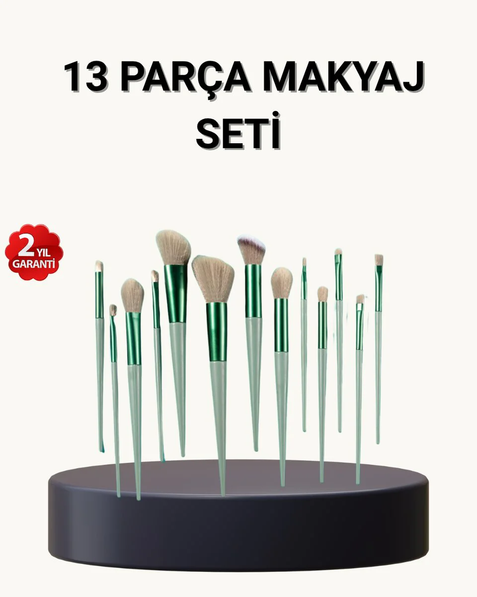 13’lü Yumuşak Kıllı Makyaj Fırça Seti - Profesyonel Kalite, Hassas Ciltlere Uygun