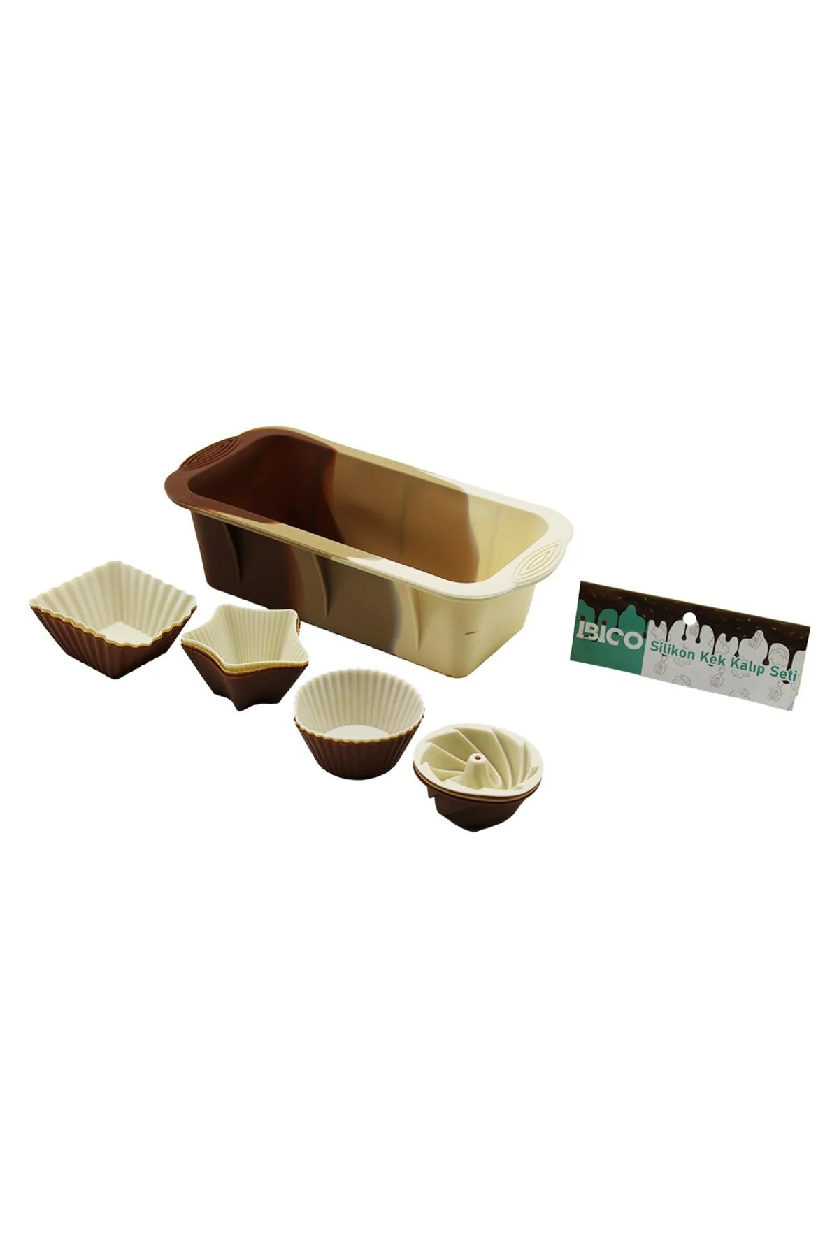13PCS SİLİKON MUFFİN - BATON KEK KALIP SET BATON=11.5X25CM 3ER RÜZGAR GÜLÜ - YUVARLAK - YILDIZ - D.G