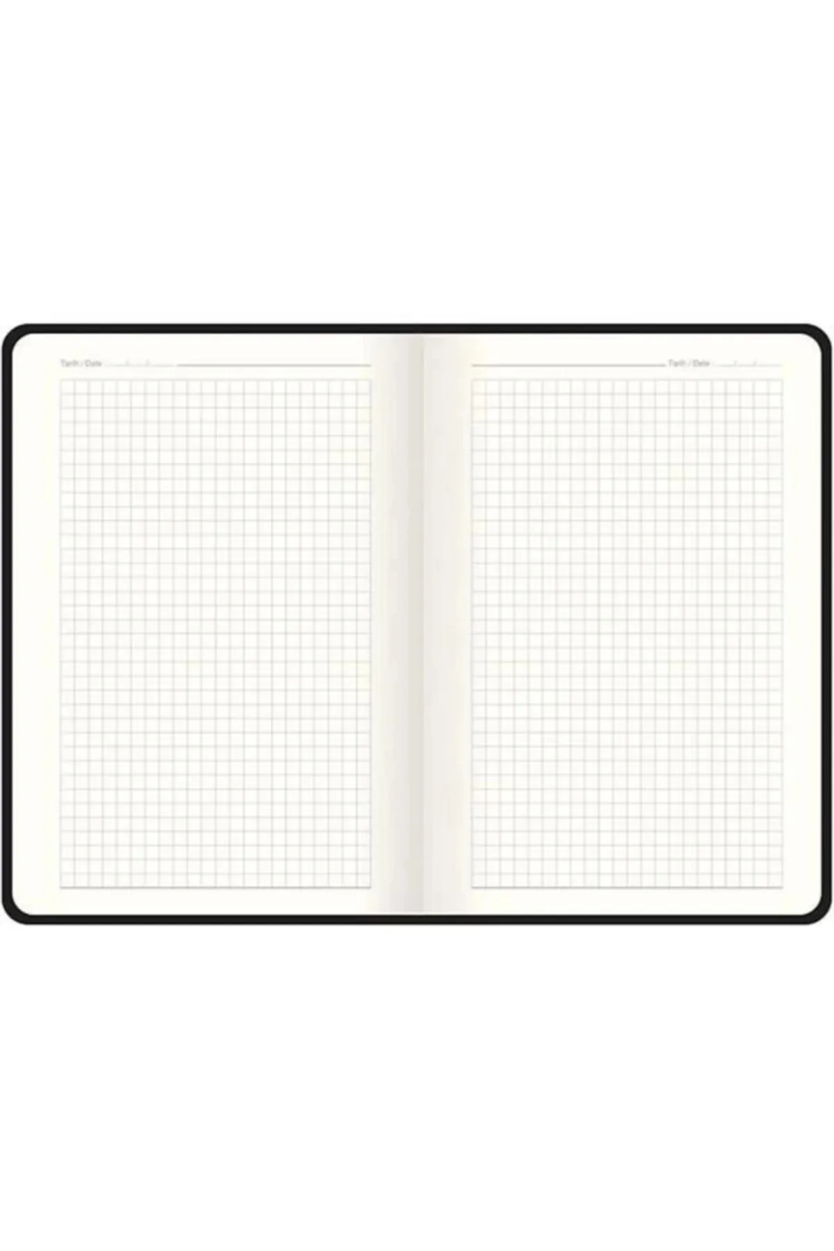 13x21 96 Yaprak Kareli Ciltli Premier Defter Siyah