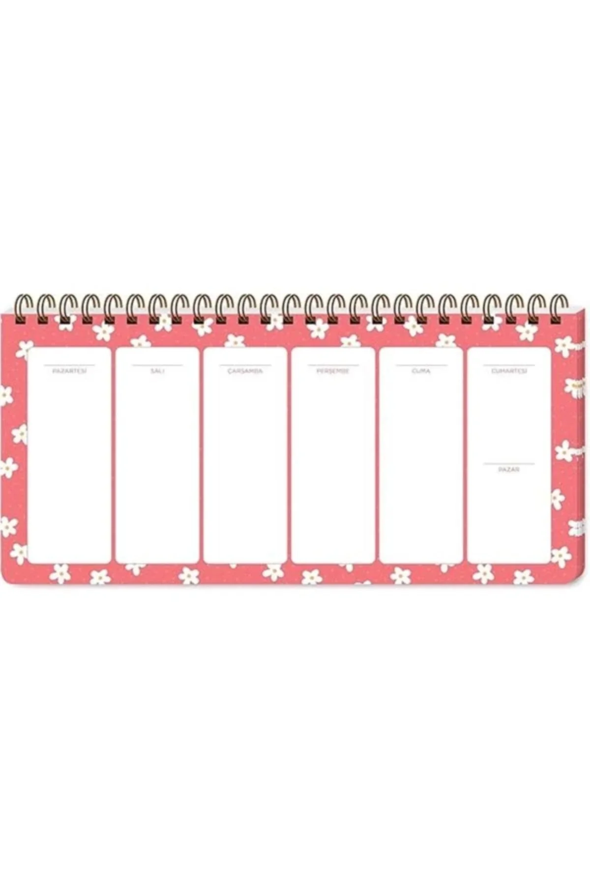 13x27 Haftalık Spiralli Planner Minik Papatya