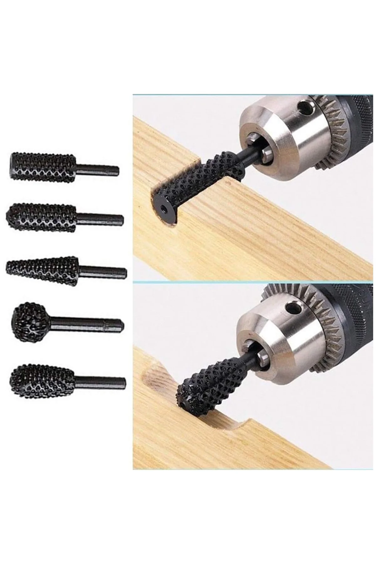 1/4 "6 mm Döner Çapak Seti Elektrikli El Aletleri Ahşap Taşlama O 1/4 "6 mm Döner Çapak Seti Elektrikli El Aletleri Ahşap Taşlama O