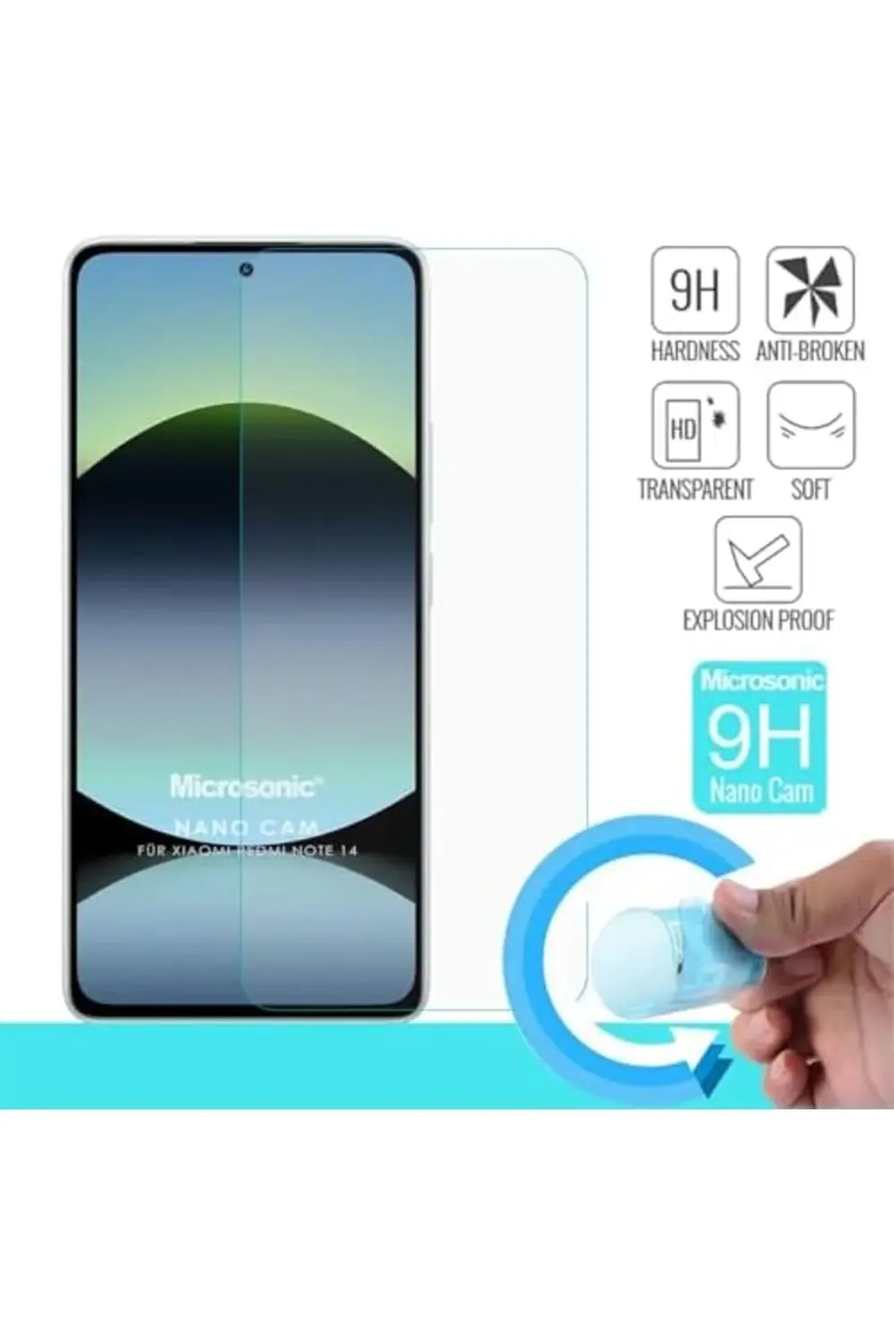 14 Glass Cam Ekran Koruyucu [ 14 ile Uyumlu Ekran Koruyucu - Şeff