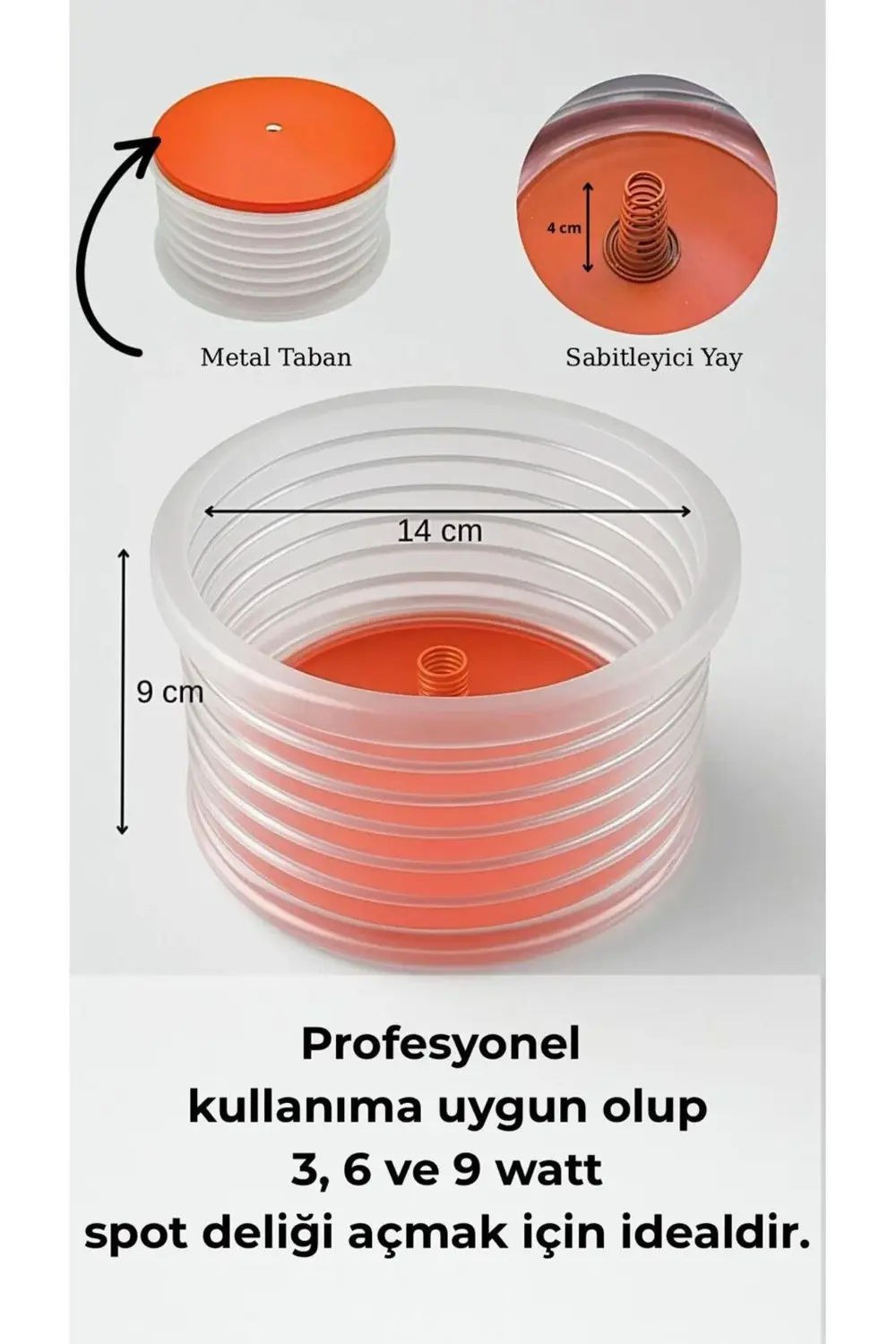 14 Santim Süper Vantuzlu Körüklü Panç Toz Tutucu Matkap Ucu Apara