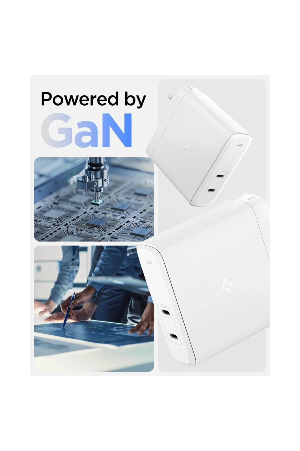 140W USB-C 2 Port Mini Hızlı Şarj Aleti PPS 2.0 Desteği/Isı Düşürücü GaN Destekl