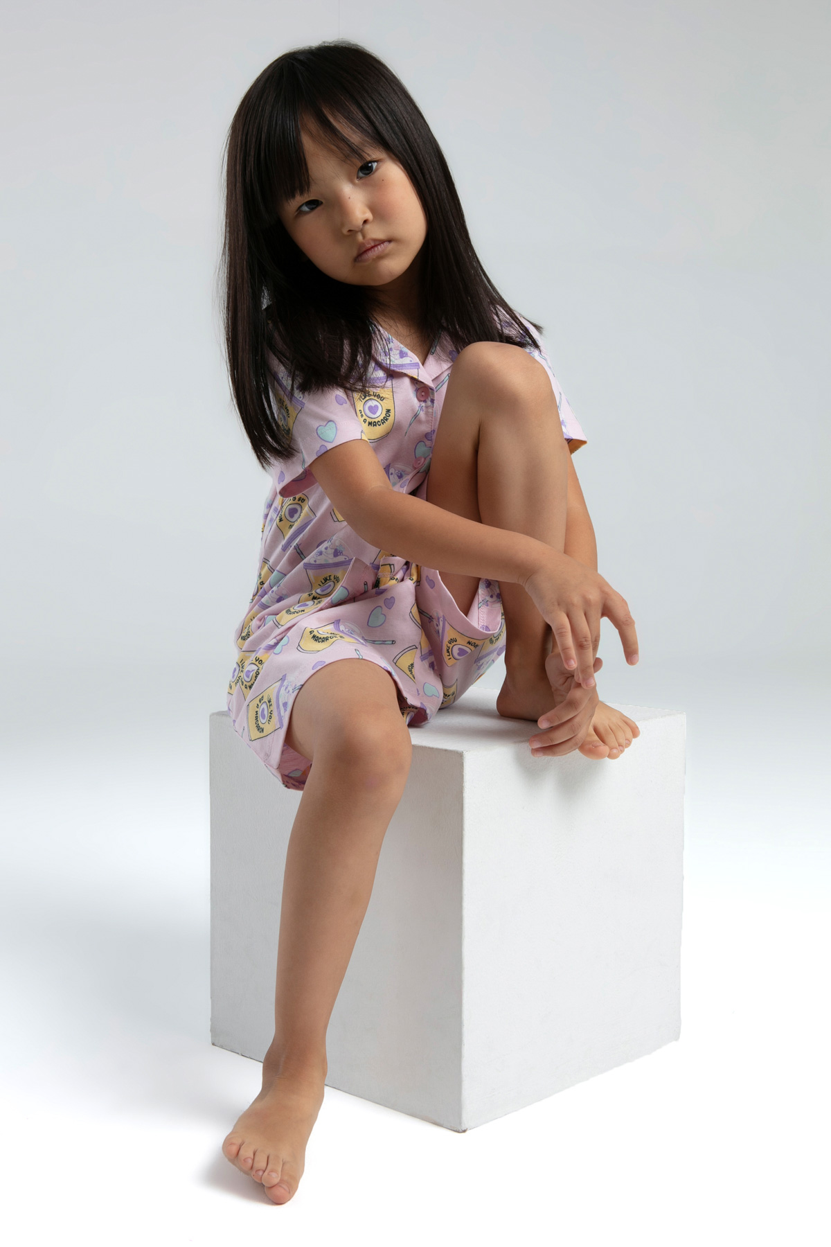 14100  Toontoy Kız Çocuk Komple Baskılı Şortlu Pijama Takım 14100