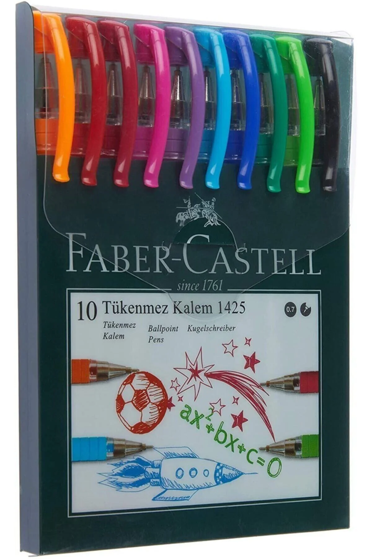 1425 Tükenmez Kalem Seti, 10 Farklı Renk, Rahat ve Yumuşak Yazım,