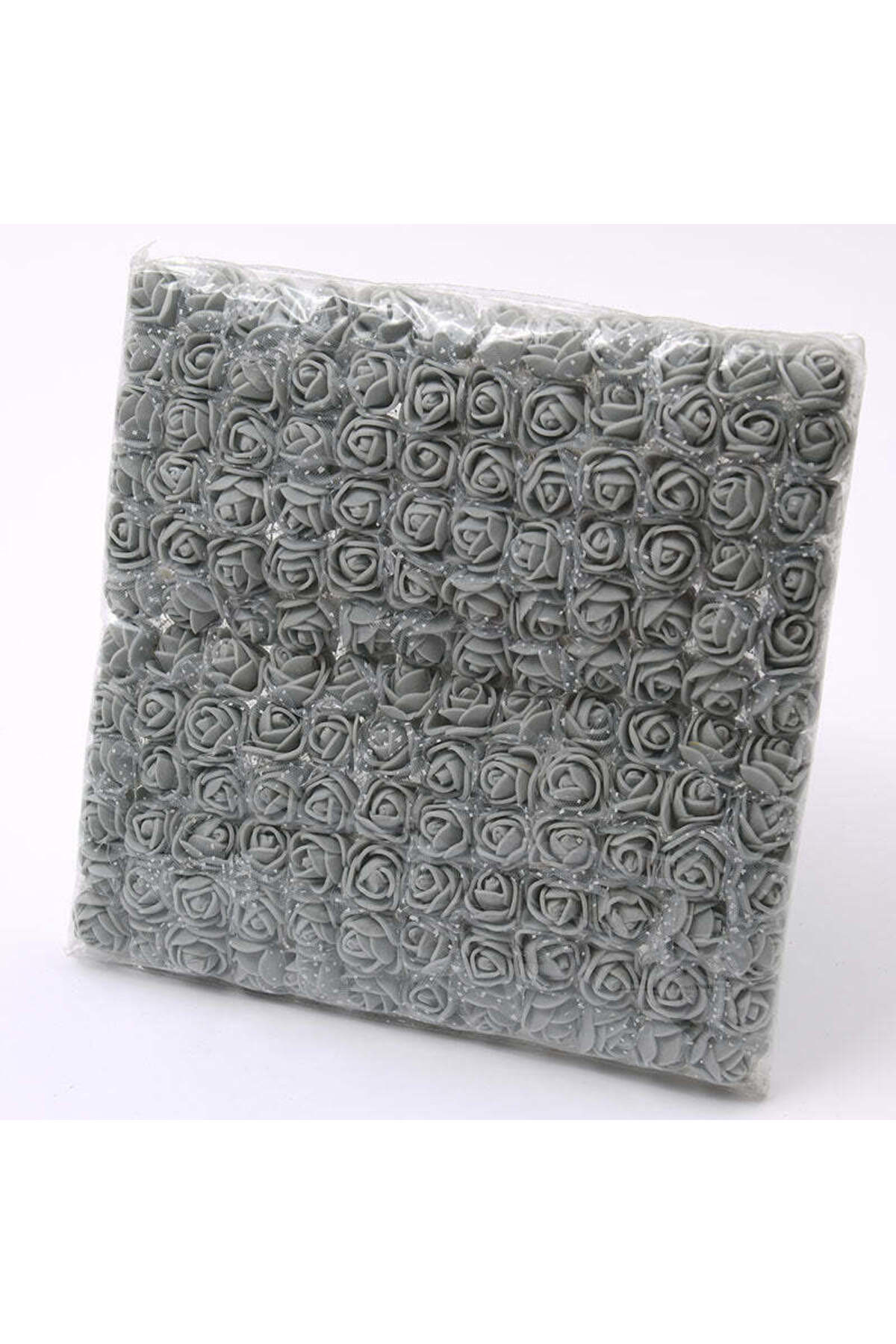 Tuhafiyecimiz 144 Adet Tüllü Lateks Gül Gri