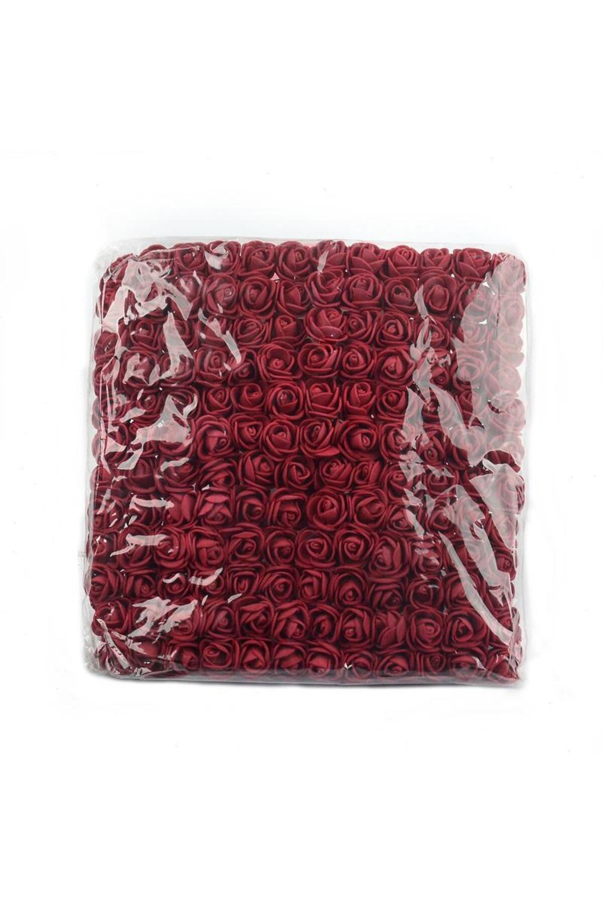 Tuhafiyecimiz 144 Adet Tüllü Lateks Gül Bordo