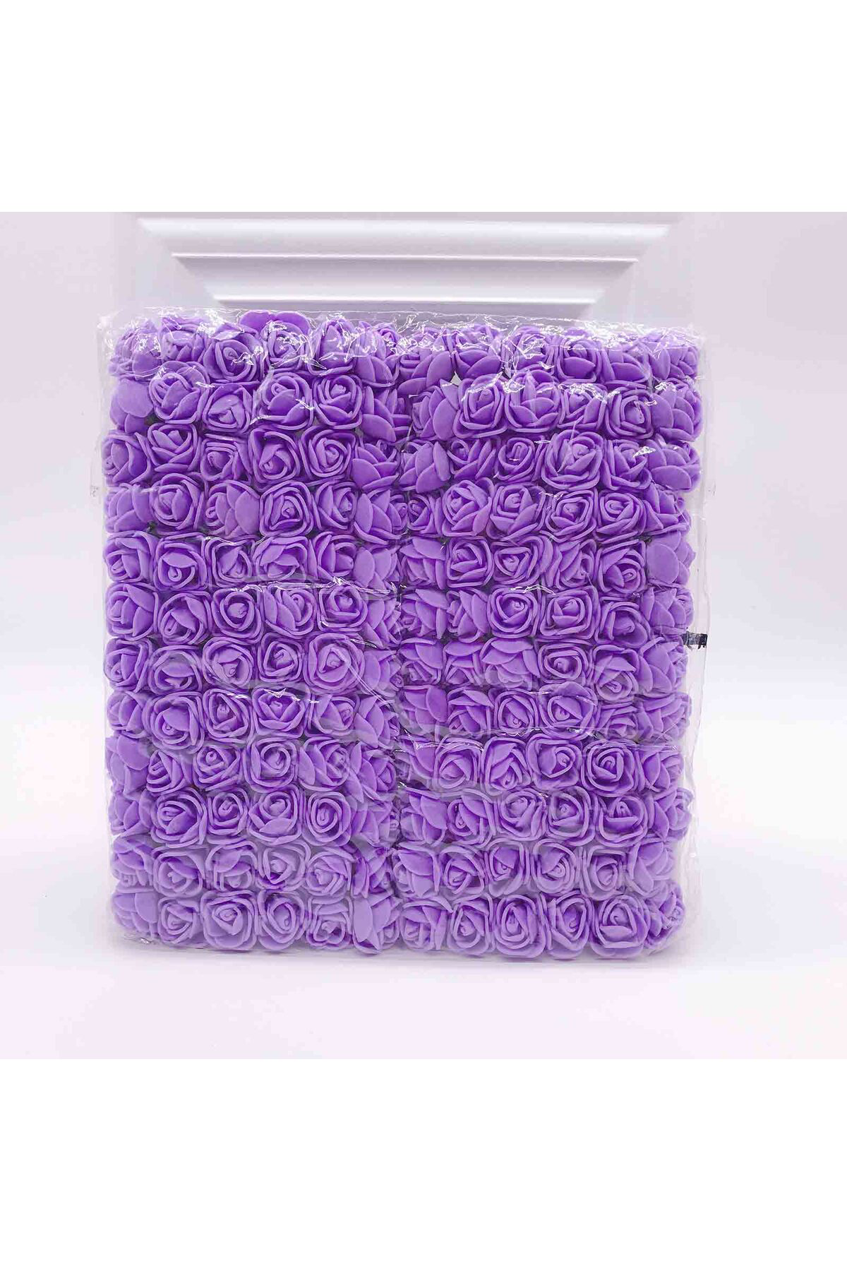 Tuhafiyecimiz 144 Adet Tüllü Lateks Gül Lila