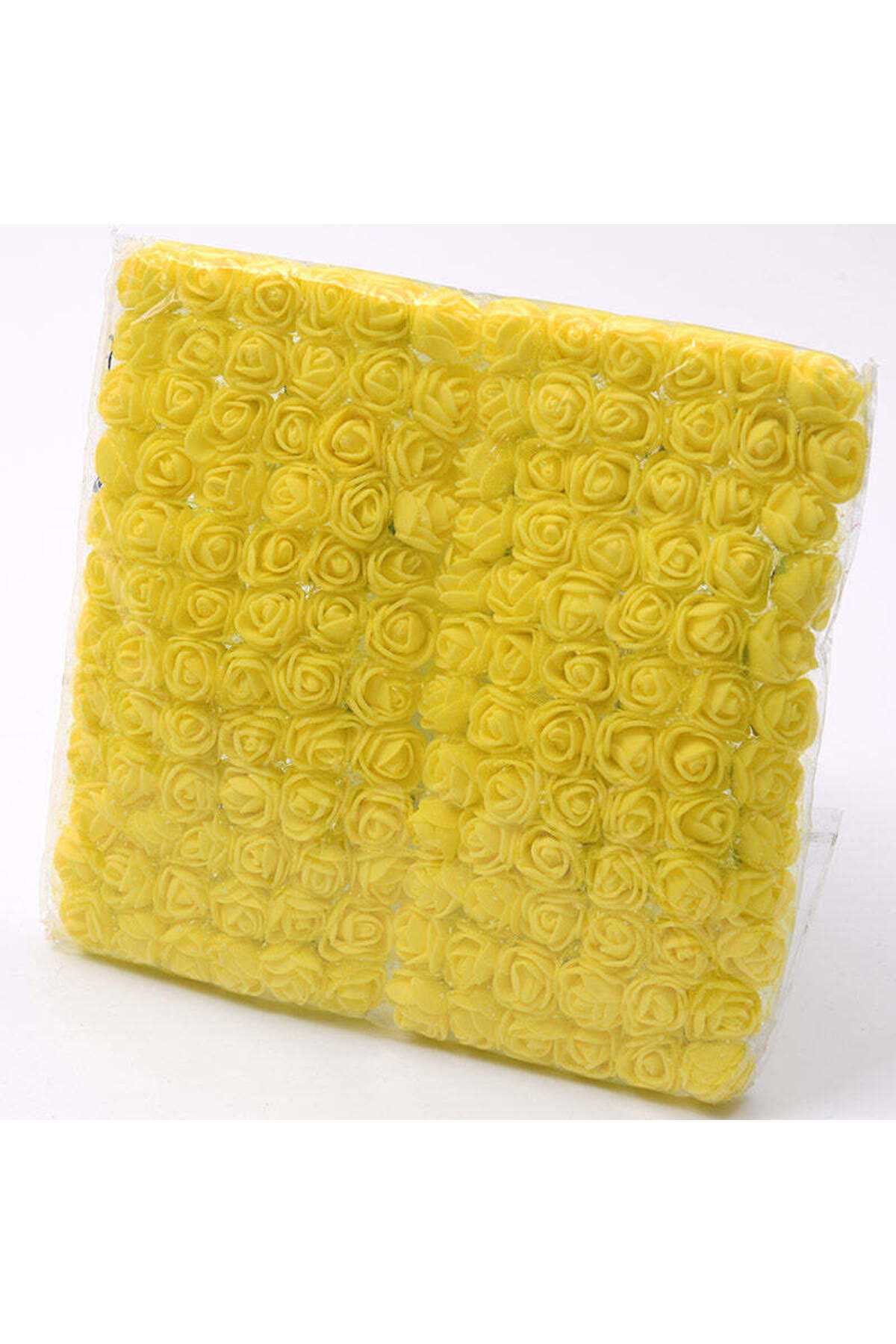 Tuhafiyecimiz 144 Adet Tüllü Lateks Gül Sarı