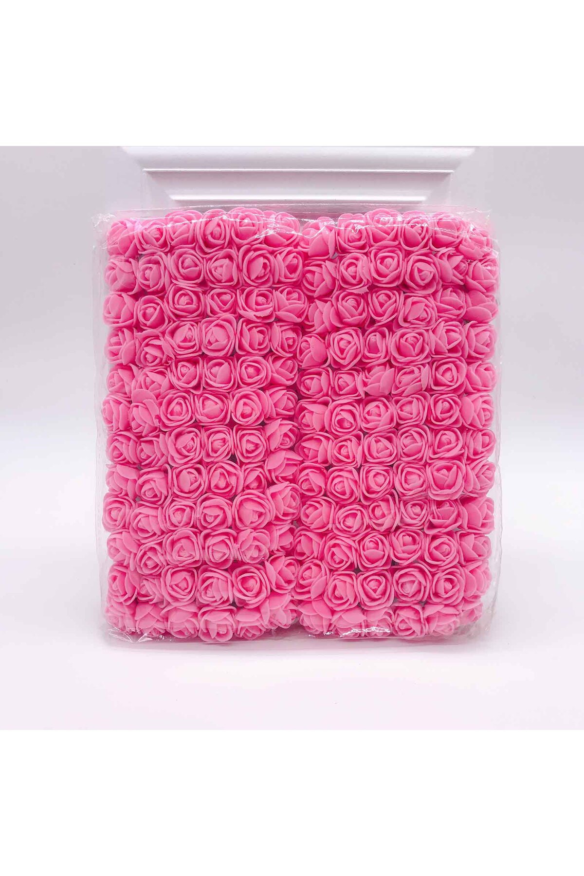 Tuhafiyecimiz 144 Adet Tüllü Lateks Gül Pembe