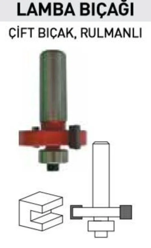 14446 Çift Bıçak Rulmanlı Freze Lamba Bıçağı 4X12 mm