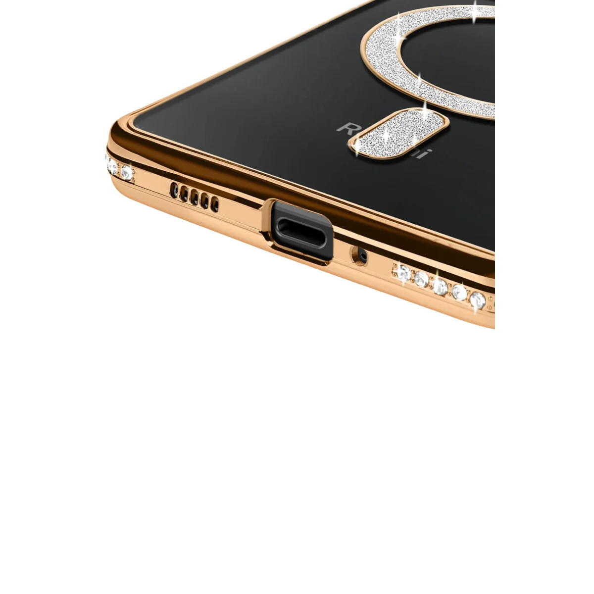 14C Joke Simli Magneticsafe Kılıf - Gold (Şık TPU Korumalı)
