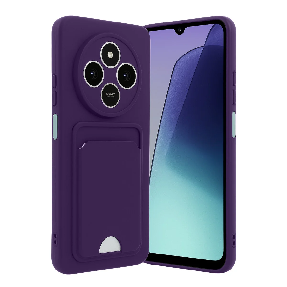 14C Kelvin Kartvizitli Silikon Kılıf - Derin Mor Premium Telefon Kılıfı