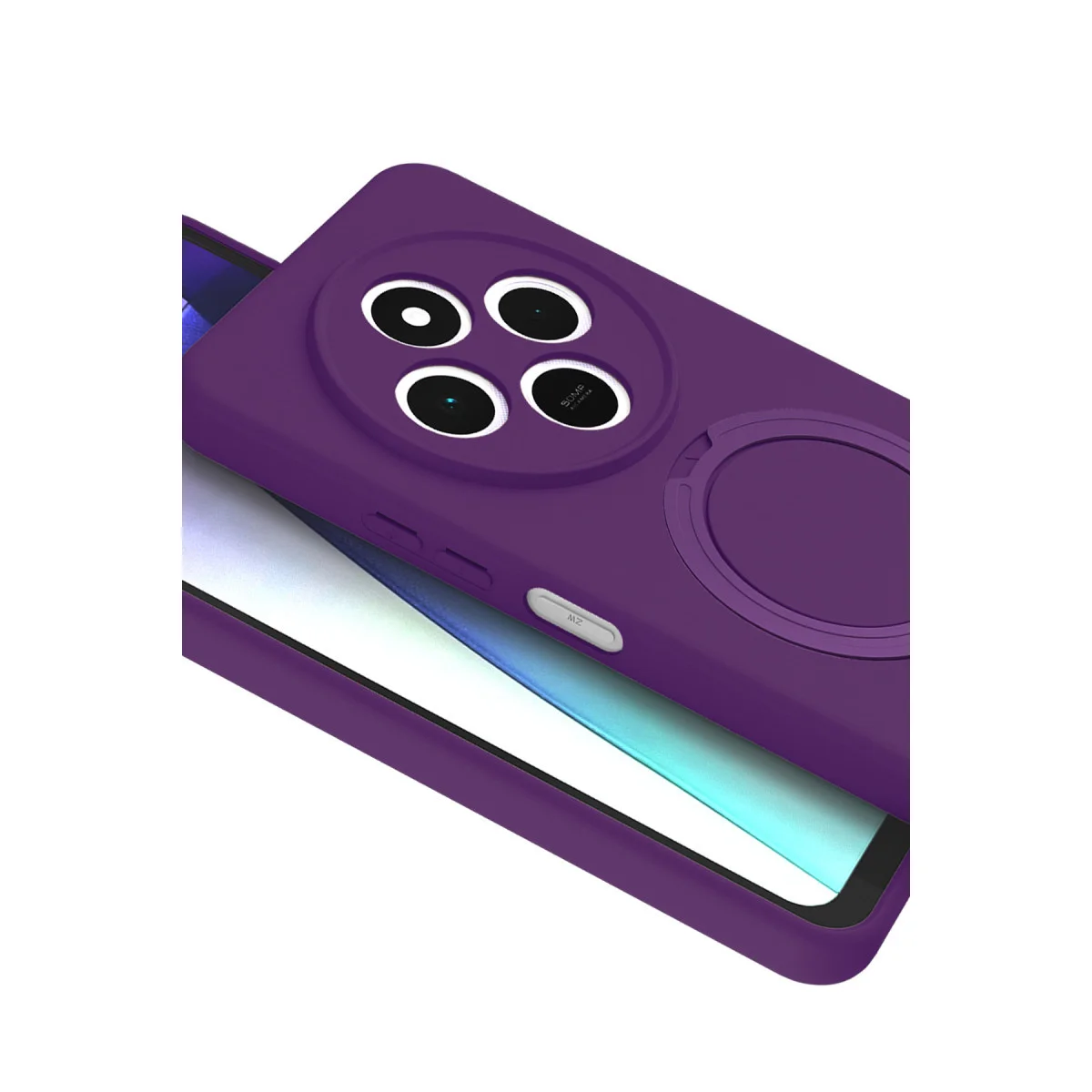 14C Regal Magsafe Standlı Kapak - Derin Mor (Güvenli ve Şık Kılıf)