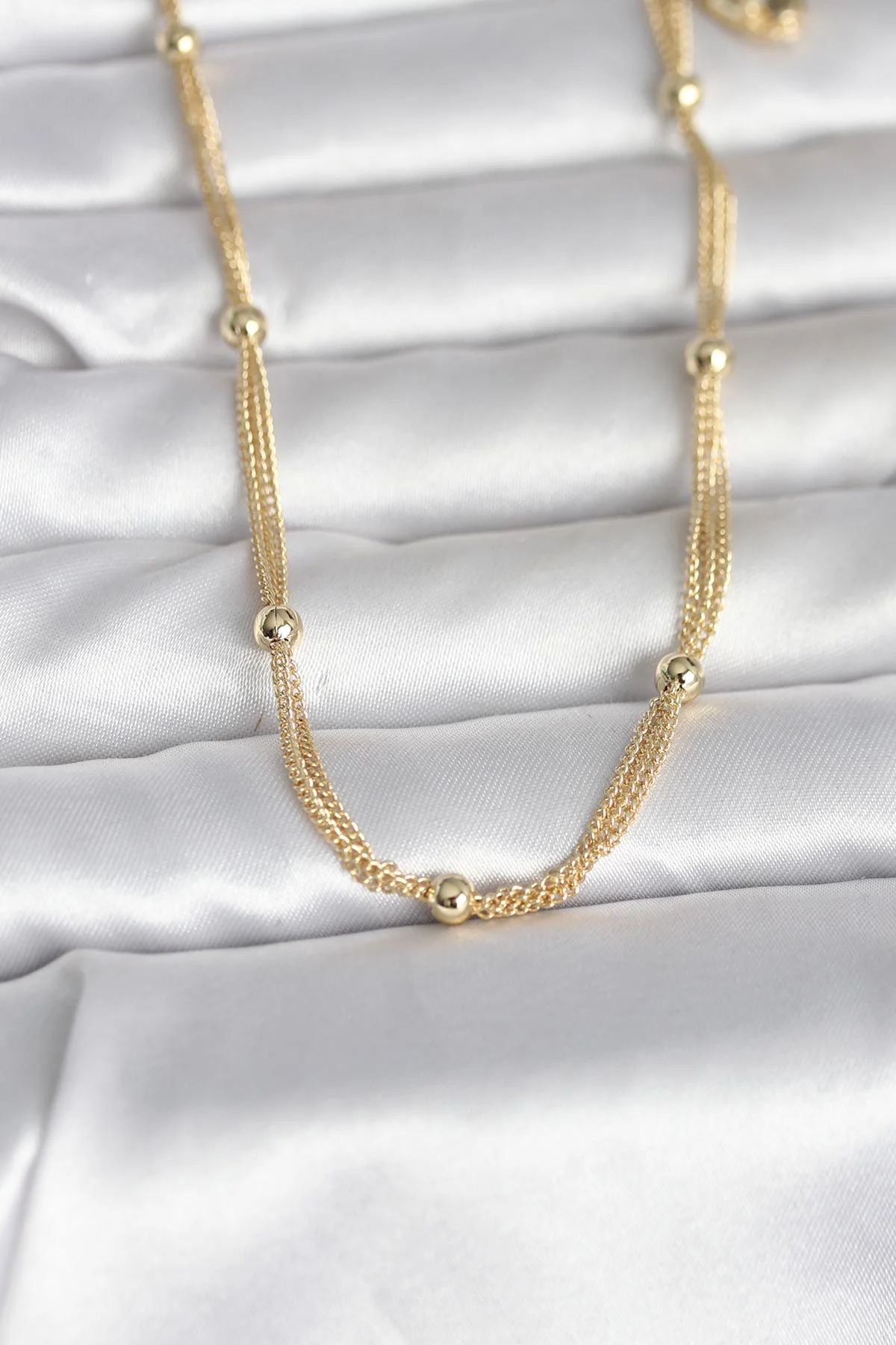 14K Altın Rengi Topçuk Model 60 cm Kadın Kolye 5886 - Günlük, Spor ve Abiye Şıklığı
