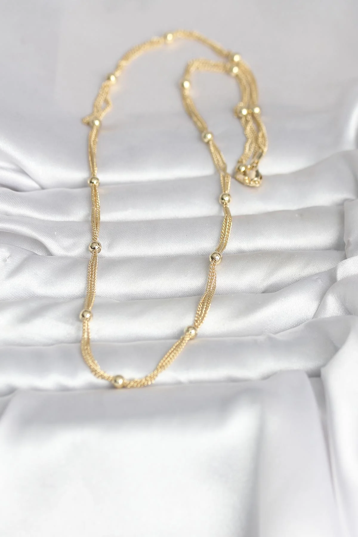 14K Altın Rengi Topçuk Model 60 cm Kadın Kolye 5886 - Günlük, Spor ve Abiye Şıklığı