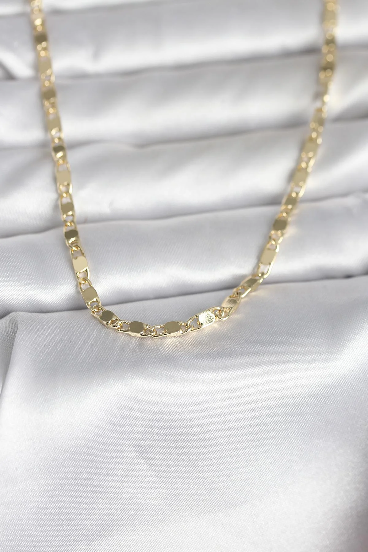 14K Gold Kaplama Arpa Model 45 cm Kadın Kolye - Günlük ve Abiye Şıklık