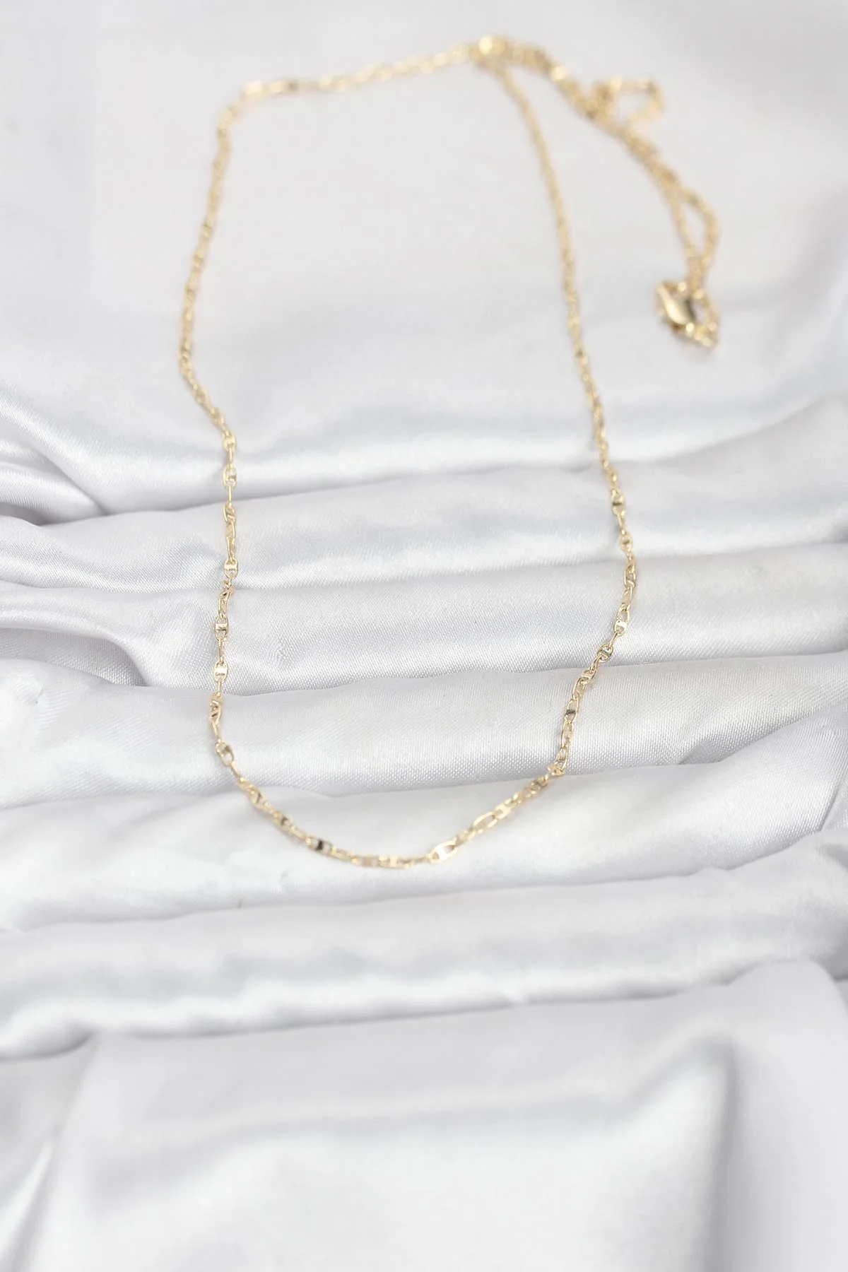 14K Gold Kaplama Kadın Kolye Gemici Zincir 60 cm - Günlük ve Abiye Şıklık