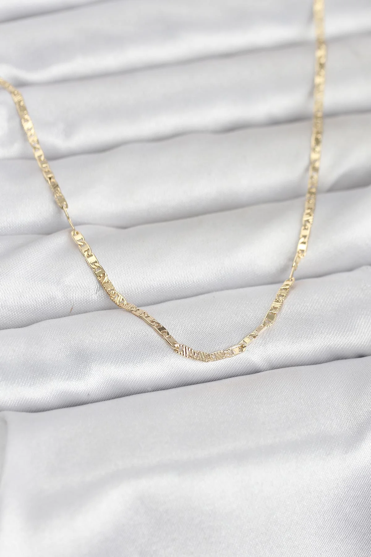 14K Gold Kaplama Yassı Zincir Kadın Kolye 60 cm - Günlük ve Klasik Modeller Fiyatı, Yorumları ve Özellikleri