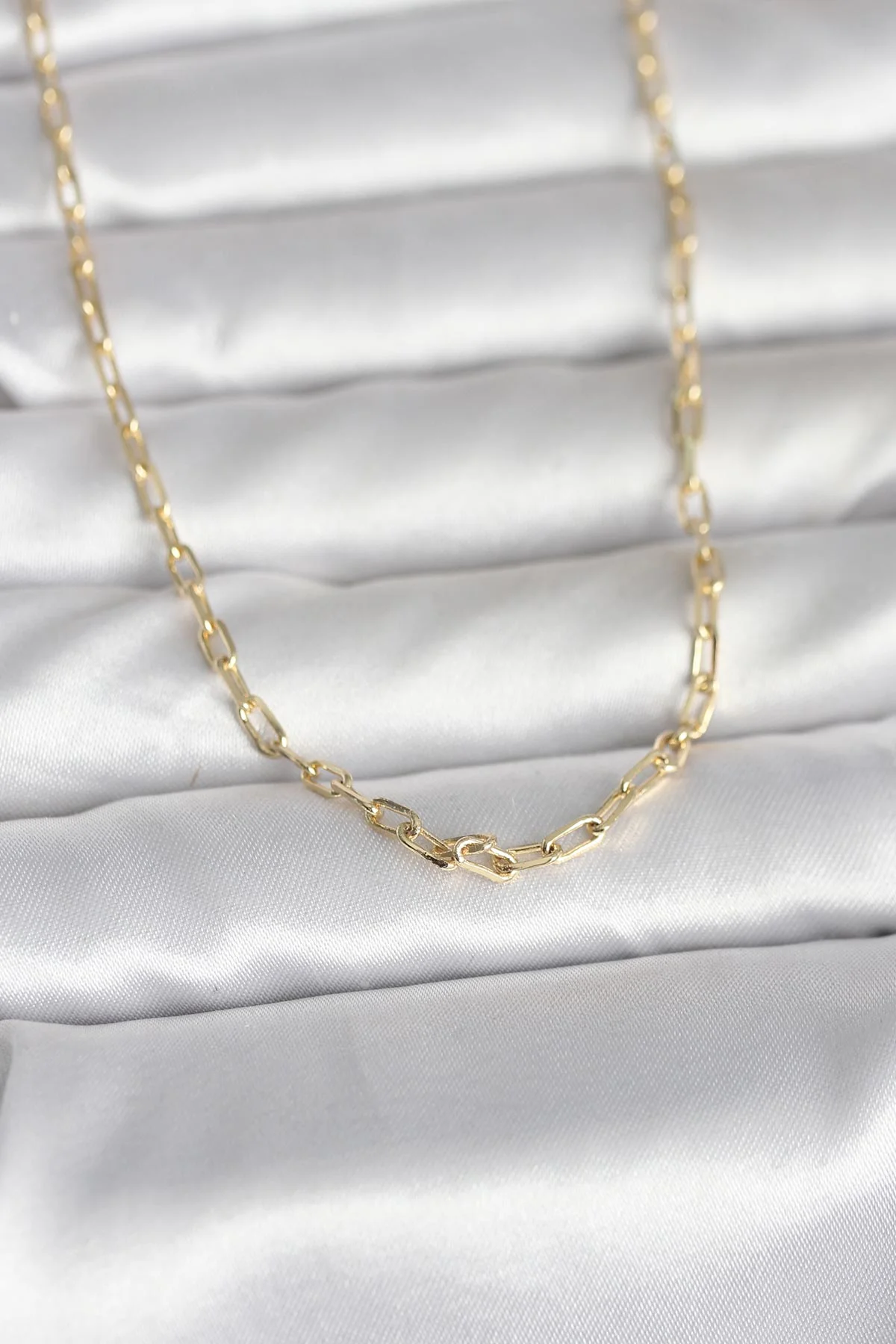 14K Gold Renk Ataç Zincir Model 60 cm Kadın Kolye 5886 - Şık ve Dayanıklı Altın Takı