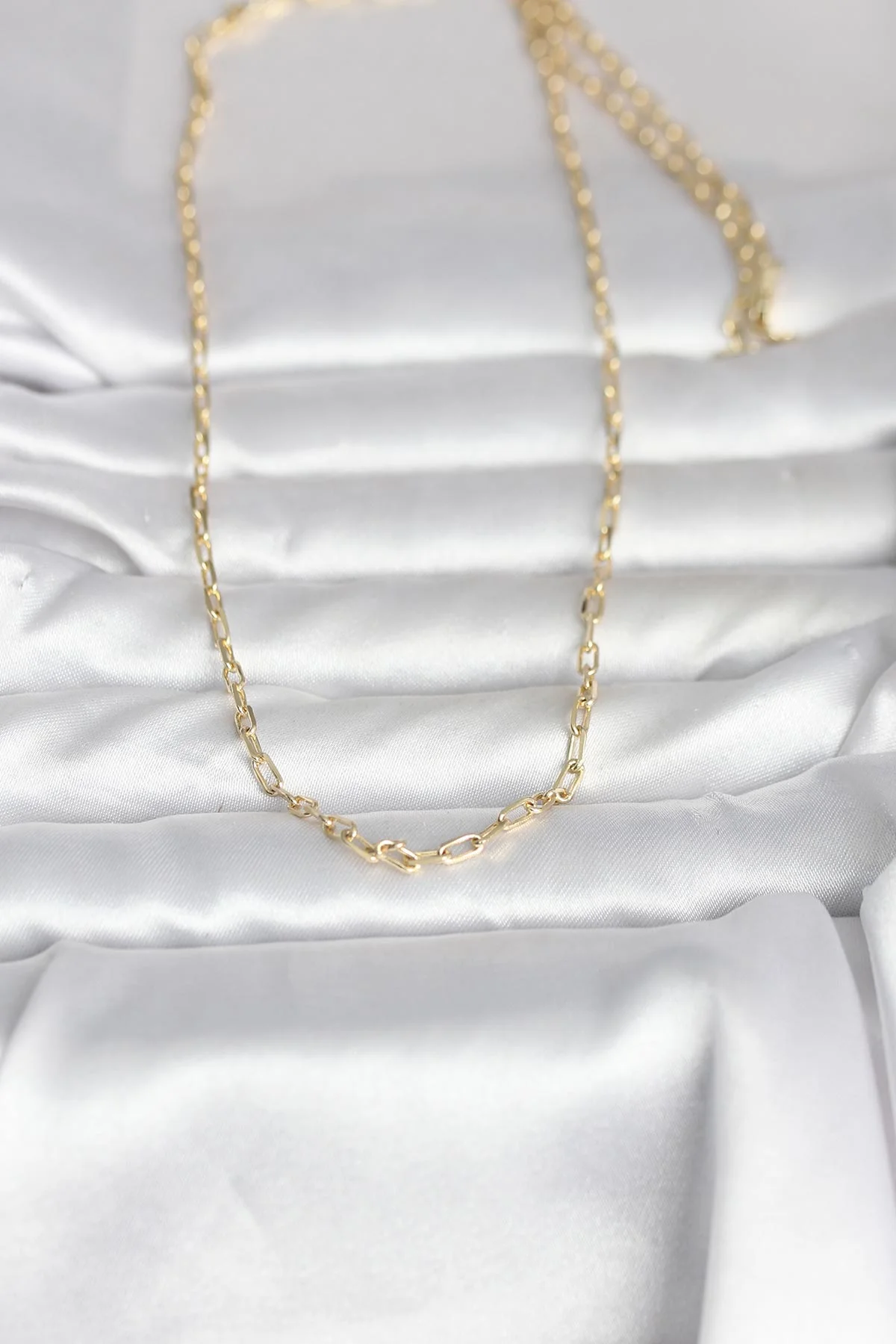 14K Gold Renk Ataç Zincir Model 60 cm Kadın Kolye 5886 - Şık ve Dayanıklı Altın Takı