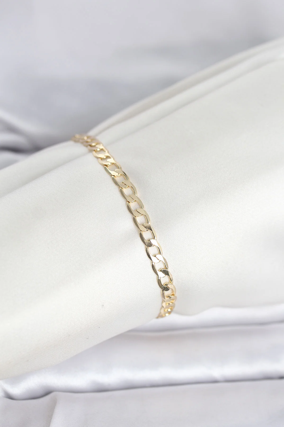 14K Gold Renk Halka Zincir Model Kadın Bilekliği 5886 - Şık ve Kaliteli