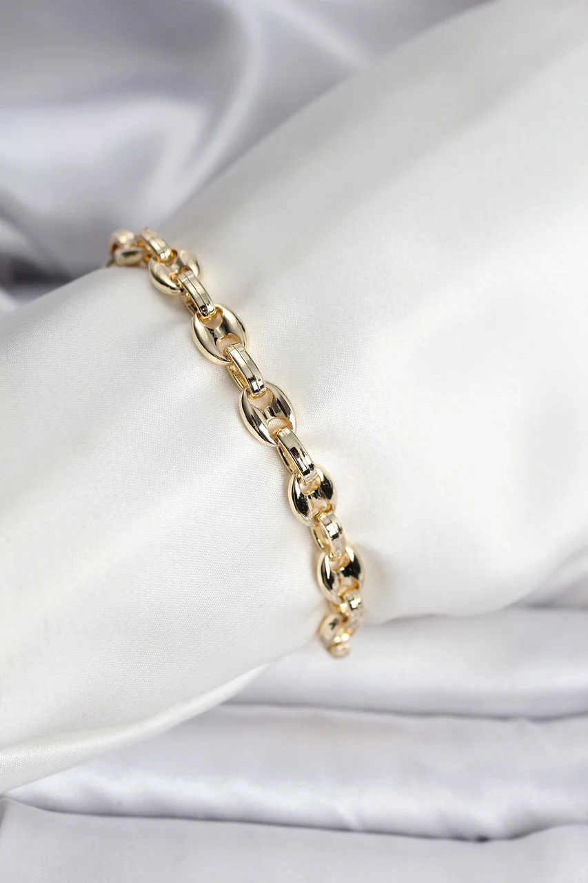 14k Gold Renk Kaplama Kahve Çekirdeği Model Cm Kadın Bileklik - Lisinya Diğer