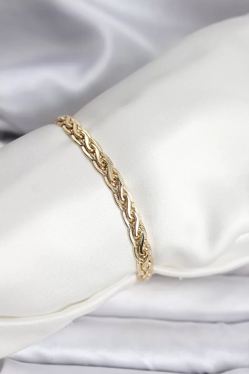 14K Gold Renk Kaplama Lazer Zincir Model CM Kadın Bileklik - Lisinya Fiyatı, Yorumları ve Özellikleri