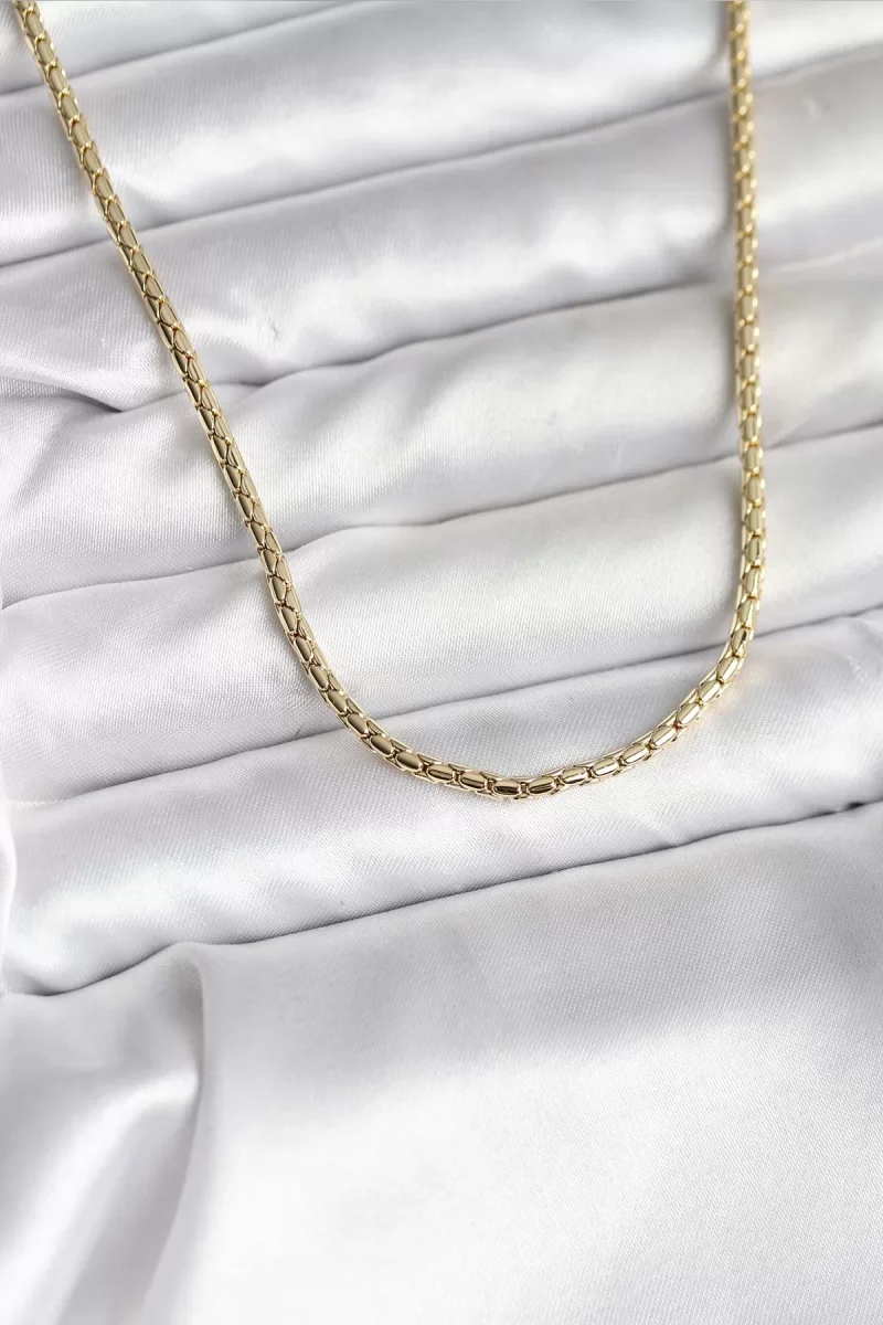 14K Gold Renk Kaplama Zincir Model CM Kadın Kolye - Lisinya