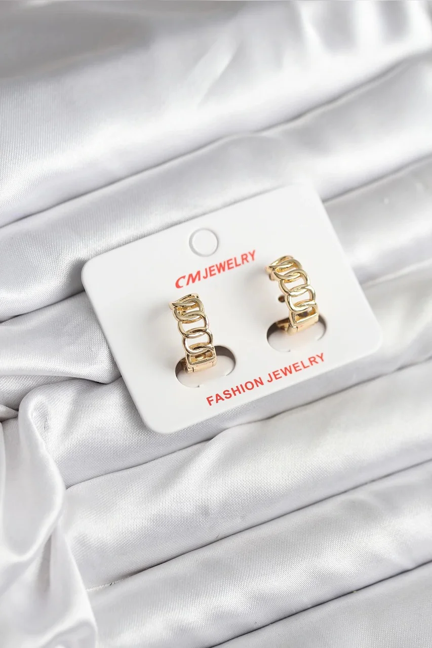 14k Gold Renk Kaplama Samanyolu Model Cm Kadın Küpe Çok Renkli
