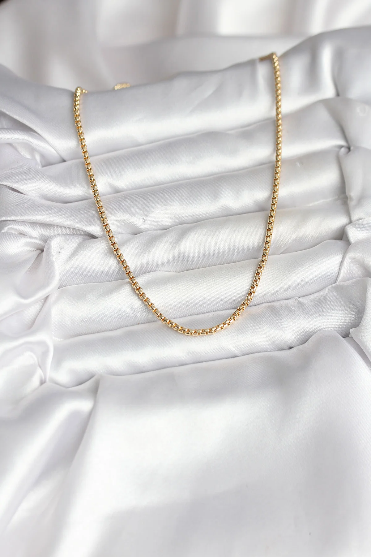 14K Gold Renk Kaplama Zincir Model CM Kadın Kolye -1492