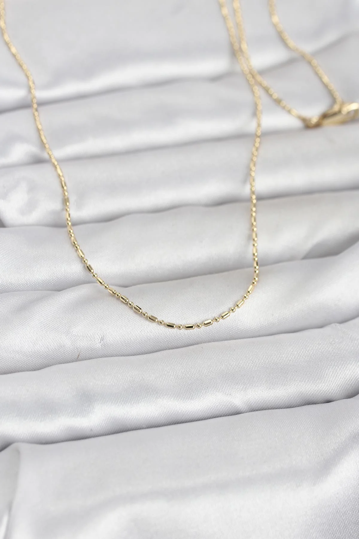 14K Gold Renk Parçalı Topçuk Model 60 cm Kadın Kolye 5886
