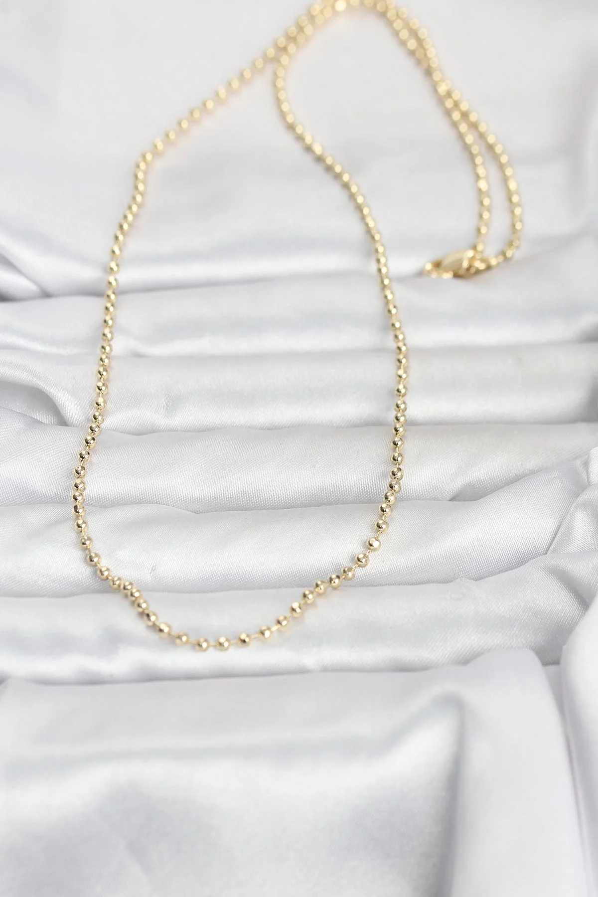 14K Gold Renk Top Zincirli Kadın Kolye 60 cm - Şık ve Kaliteli Moda
