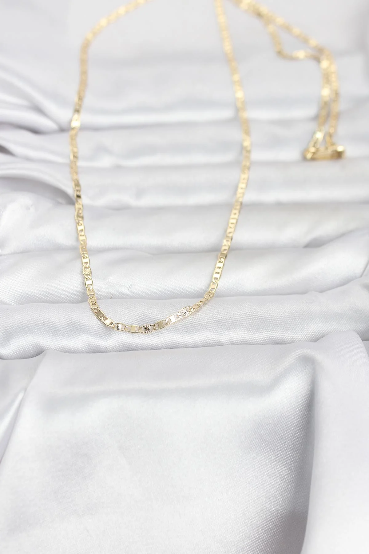 14K Gold Renk Zincir Model 60 cm Kadın Kolye 5886 - Abiye ve Günlük Tercihte Şıklık