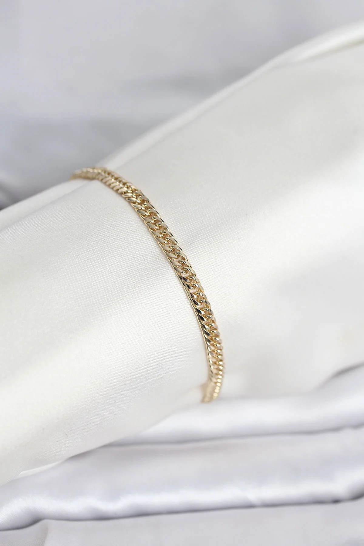 14K Gold Renk Zincir Model Kadın Bilekliği 5886 - Günlük, Spor ve Abiye Modelleri