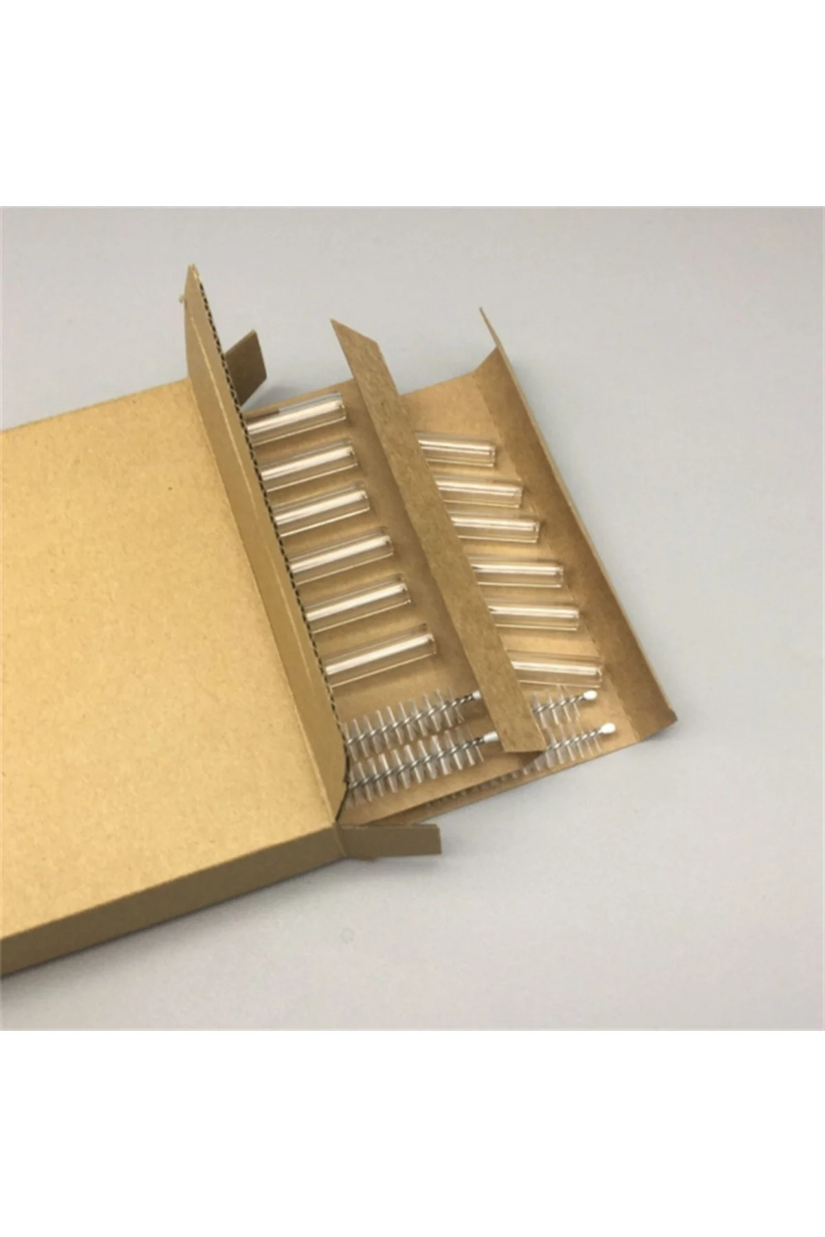 14pcs/set Reusable Glass Straws Clear Smooth Glass Drinking Straw