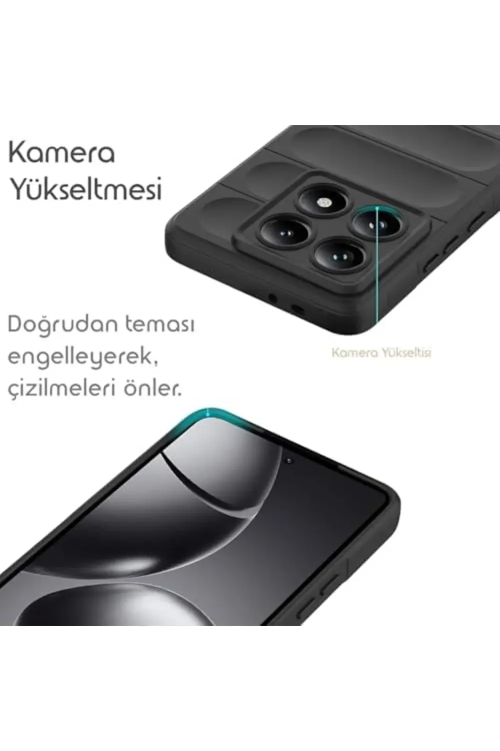 14T Pro 5G için Kalın Yapılı Rugged TPU Silikon Kılıf Kamera Yüks