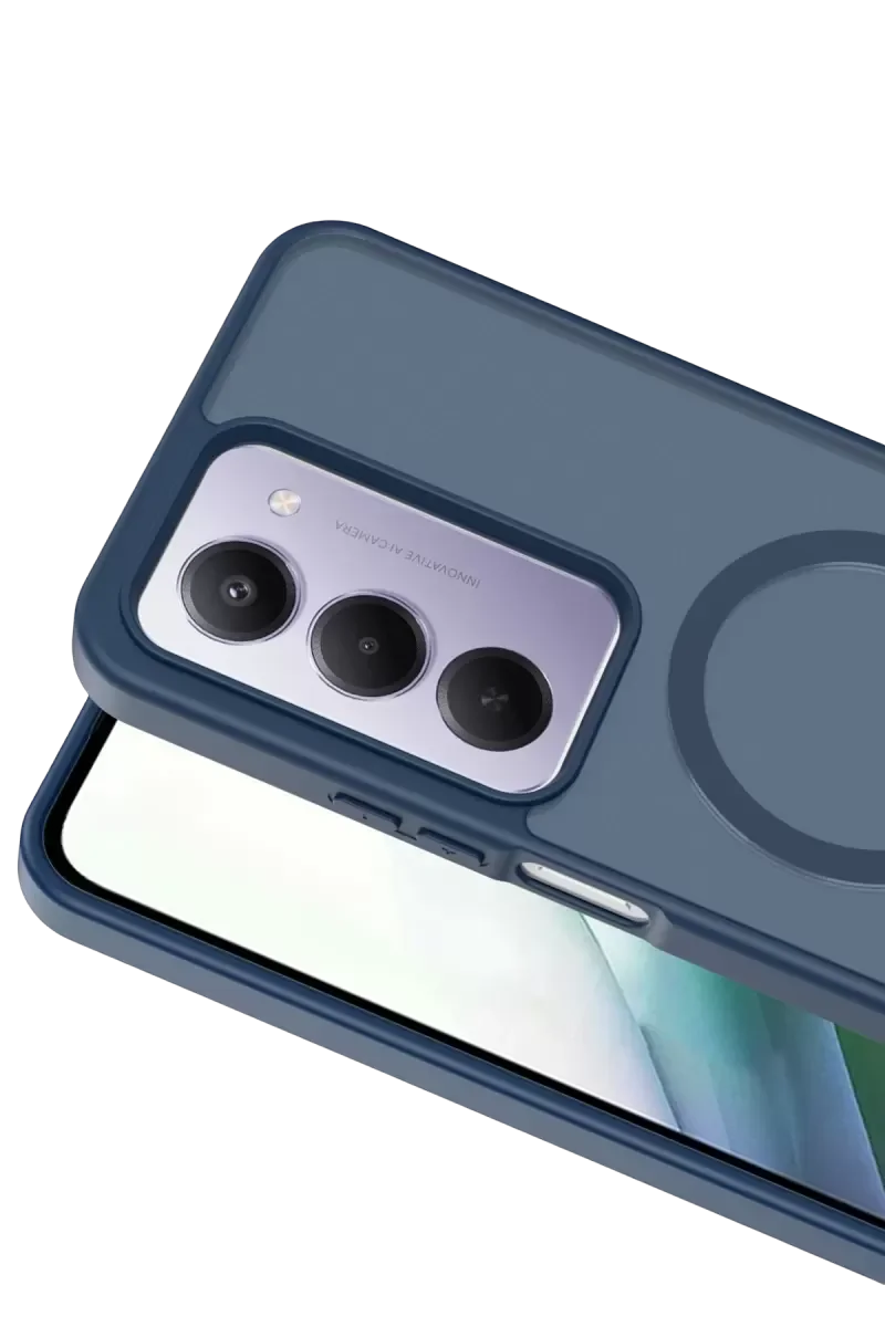 15 4G ile Uyumlu MagSafe Şarj Destekli Kılıf - Lacivert