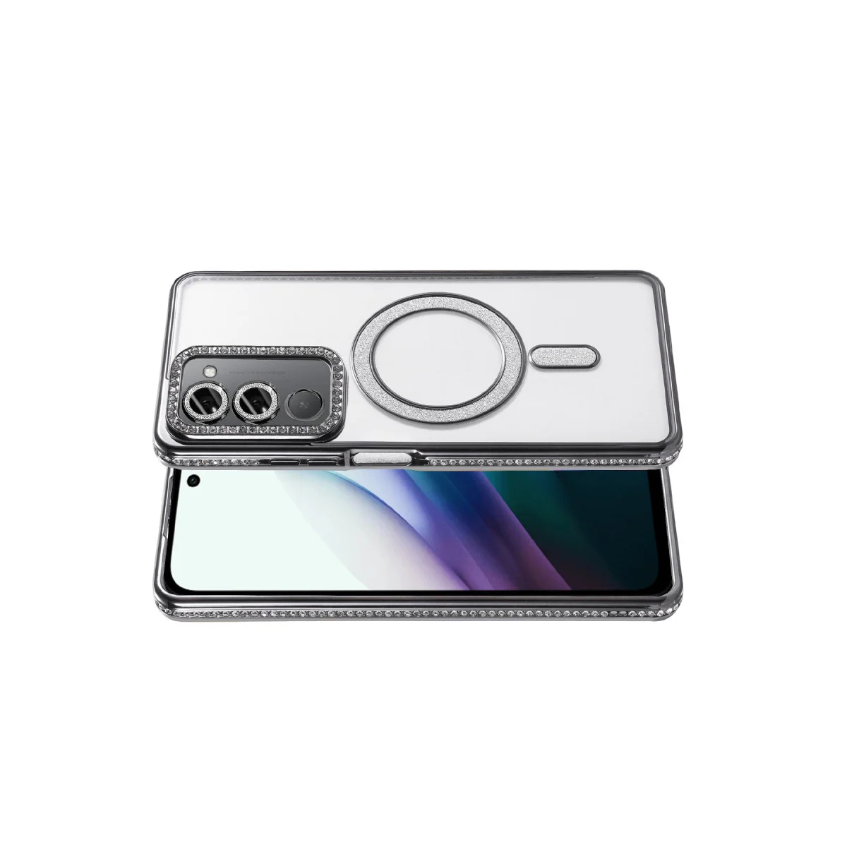 15 4G Joke Simli Magneticsafe Kılıf - Siyah TPU Kamera Kapağı ve Kablosuz Şarj Desteği