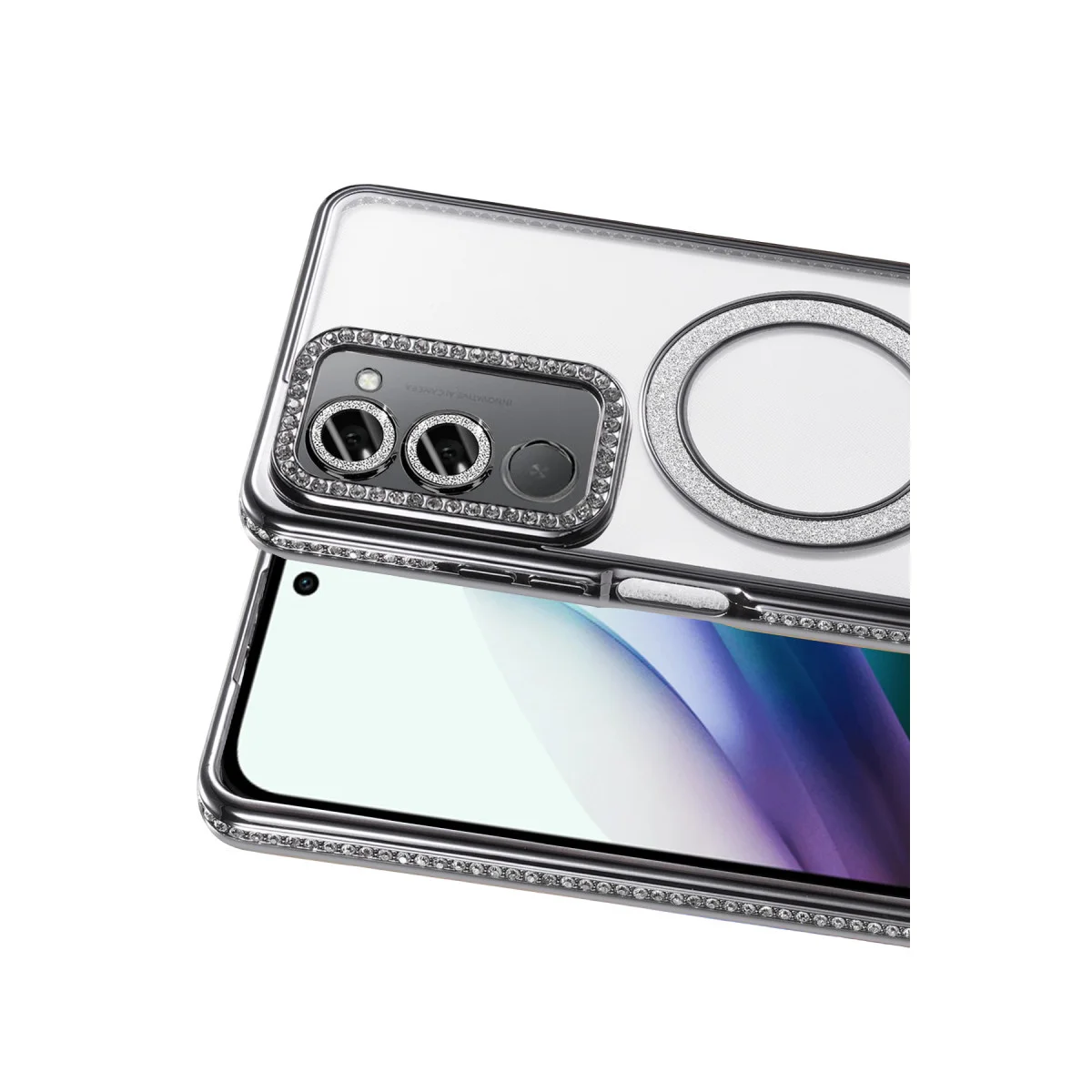 15 4G Joke Simli Magneticsafe Kılıf - Siyah TPU Kamera Kapağı ve Kablosuz Şarj Desteği