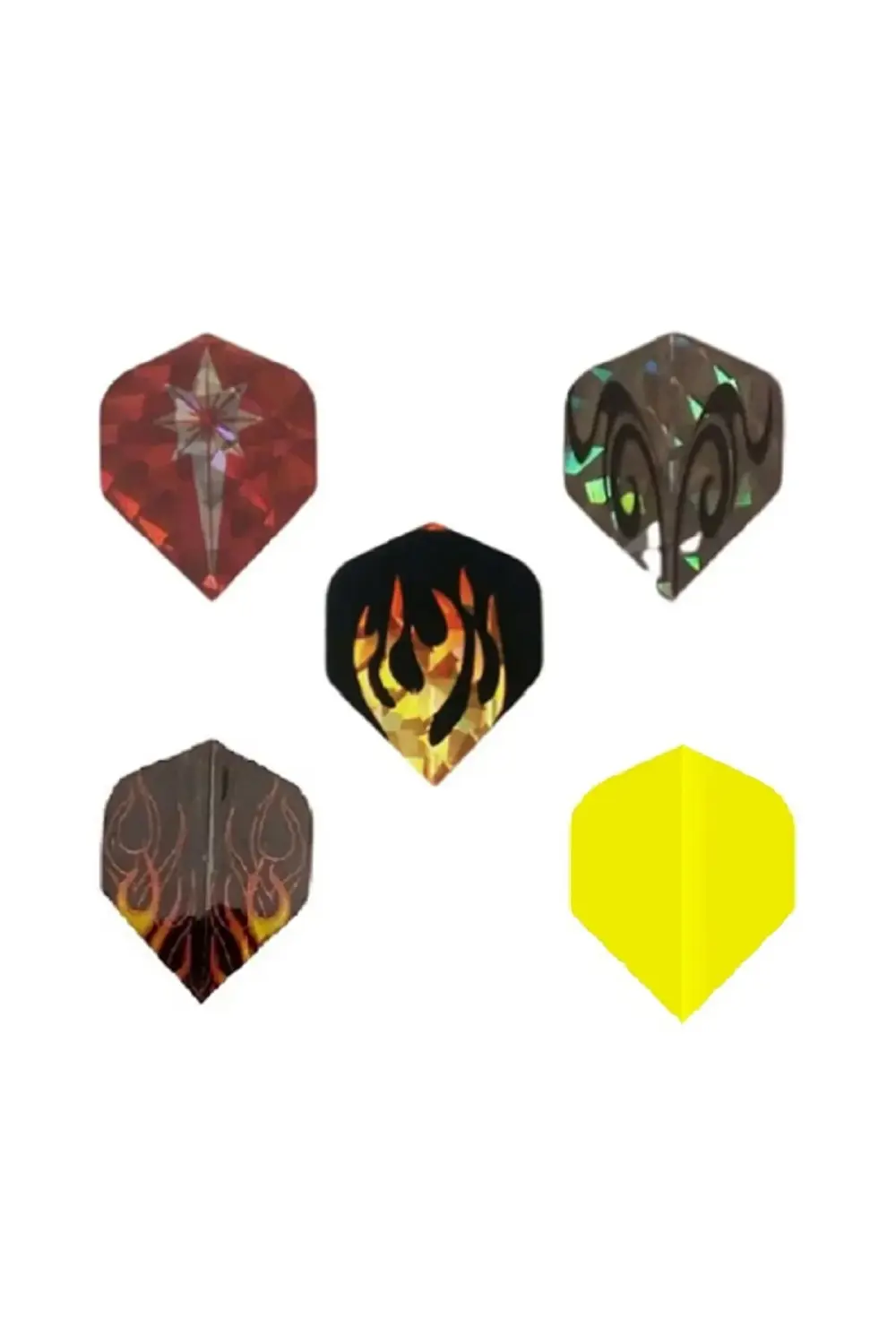 15 Adet (5 FARKLI TAKIM) Hologramlı Parlak Standart Tasarım. Dart