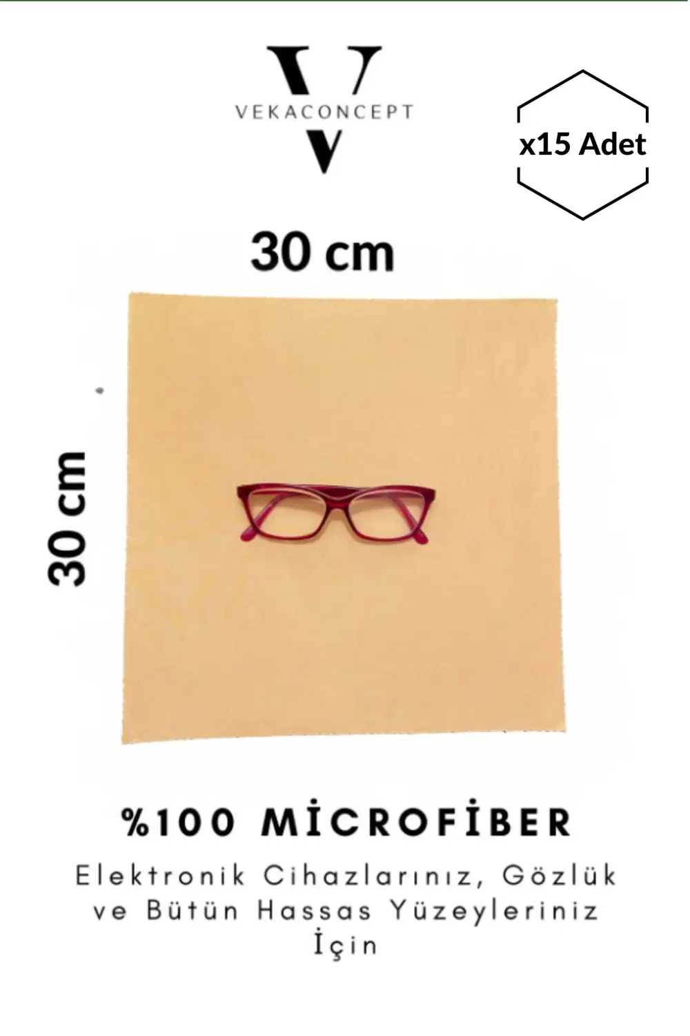 15 Adet Büyük Boy Mikrofiber Gözlük Tablet Telefon Temizleme Mend