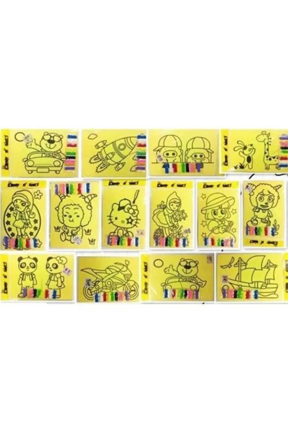 15 Adet Kum Boyama Seti Kumla Resim Çizme Oyunu Kız Erkek