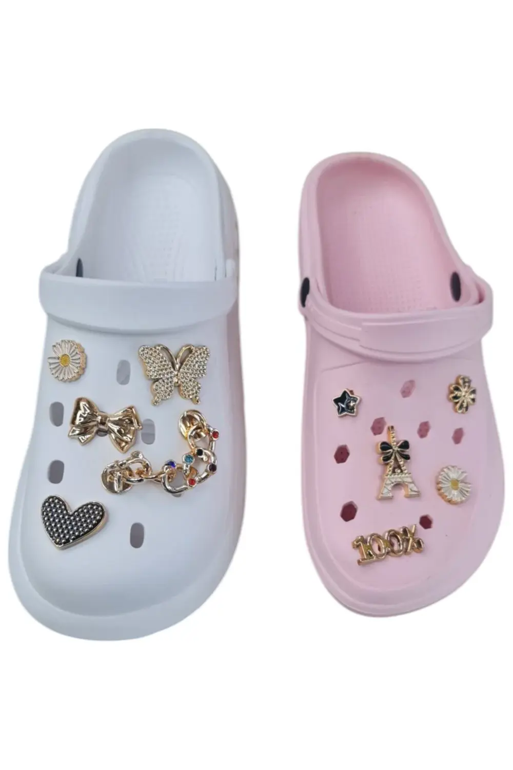 15 Adet Muhtelif Desenli Renkli Bileklik Terlik Süsü Charm Terlik