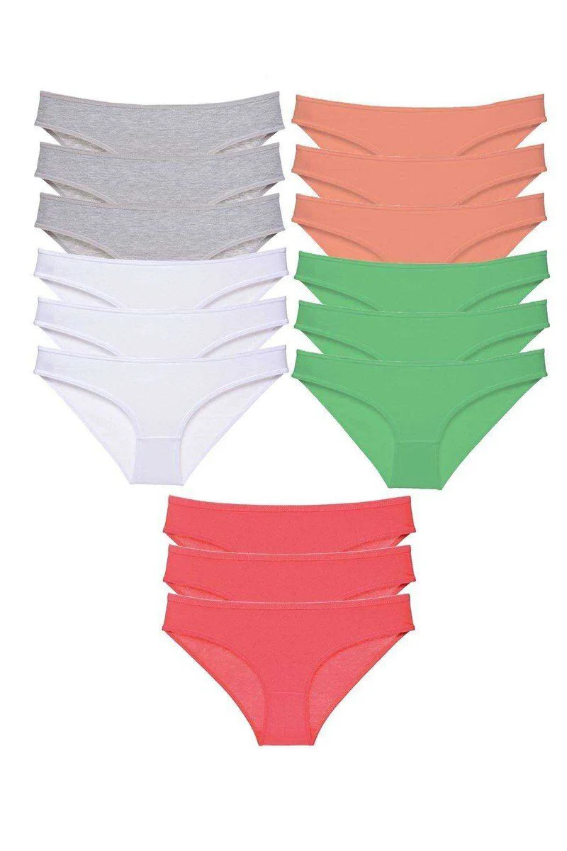 15 Adet Süper Eko Set Likralı Kadın Slip Külot - Pamuklu Günlük Külot Seti Gri Beyaz Pudra Yeşil Fuşya Fiyatı, Yorumları ve Özellikleri
